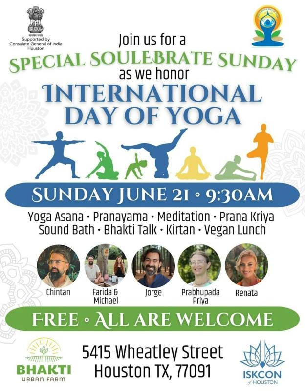 International Yoga Day at Bhakti Urban Farm - Houston, TX