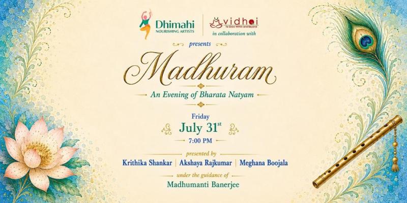 Madhuram — An Evening of Bharata Natyam - Jersey City, NJ