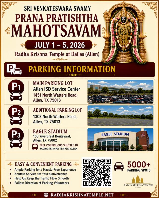 Parking Information – Sri Venkateswara Swamy Prana Pratishtha Mahotsavam 2026
