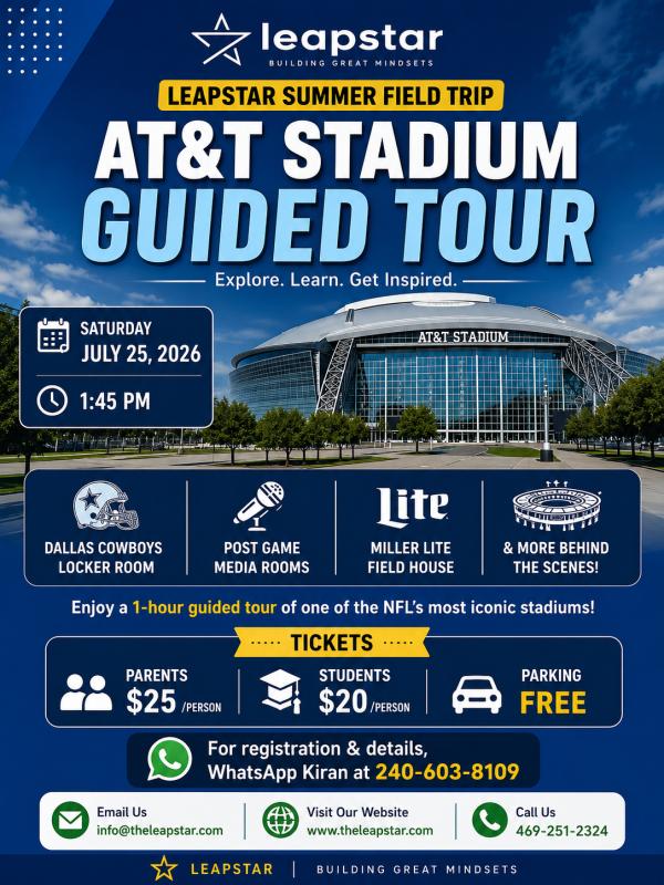 Leapstar Summer Field Trip  AT&T Stadium Guided Tour