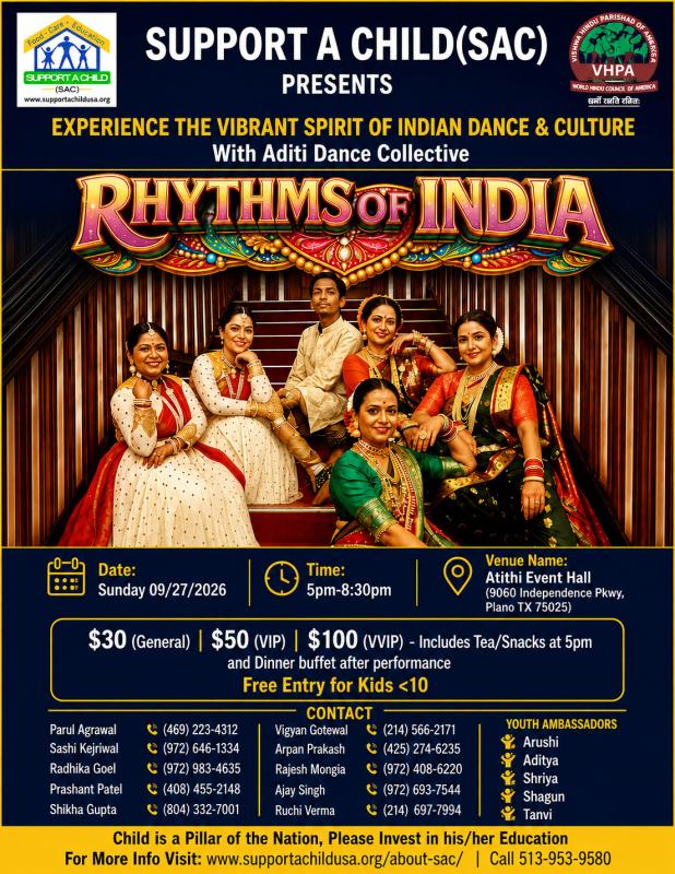 Rhythms of India Cultural Fundraiser in Plano