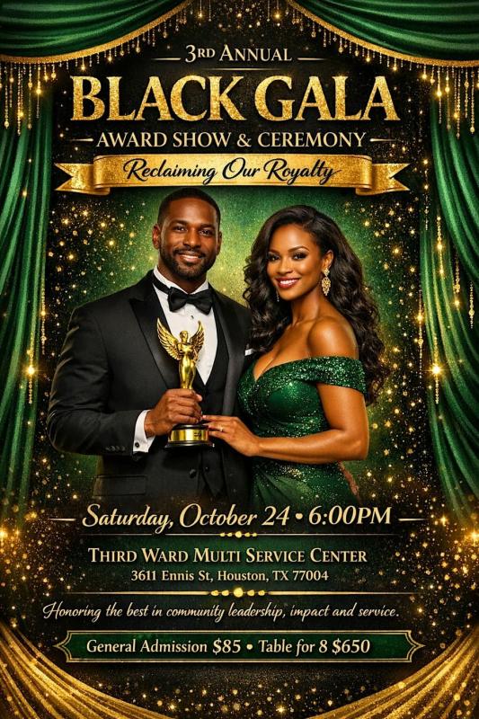 3rd Annual Black Gala Award Show and Ceremony - Houston, TX