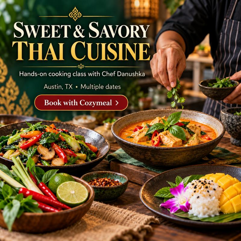 Sweet and Savory Thai Cooking Class in Austin