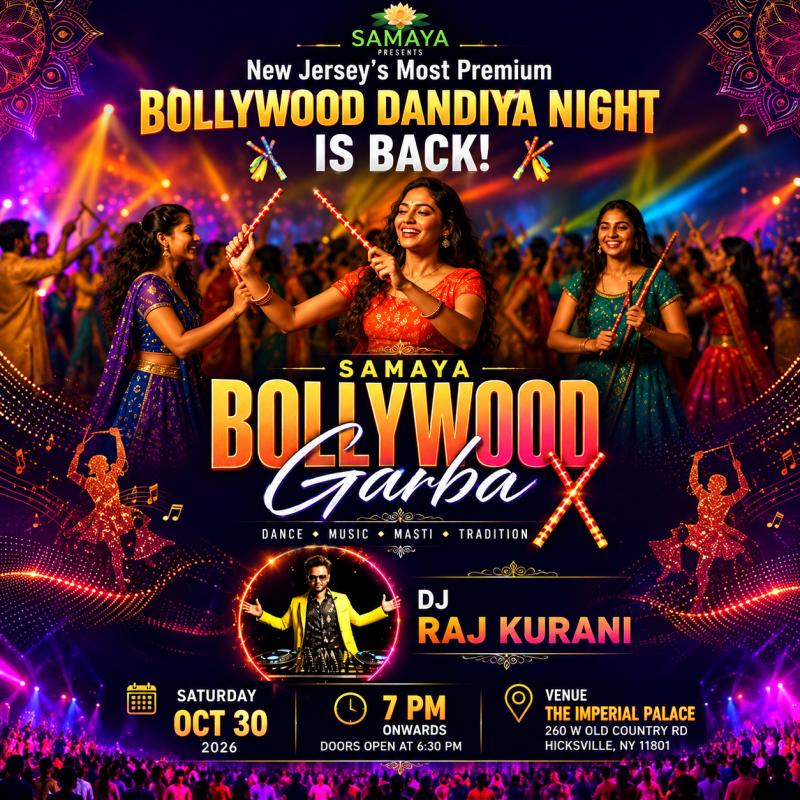 Bollywood Fusion Dandiya with DJ Raj Kurani in Somerset, NJ