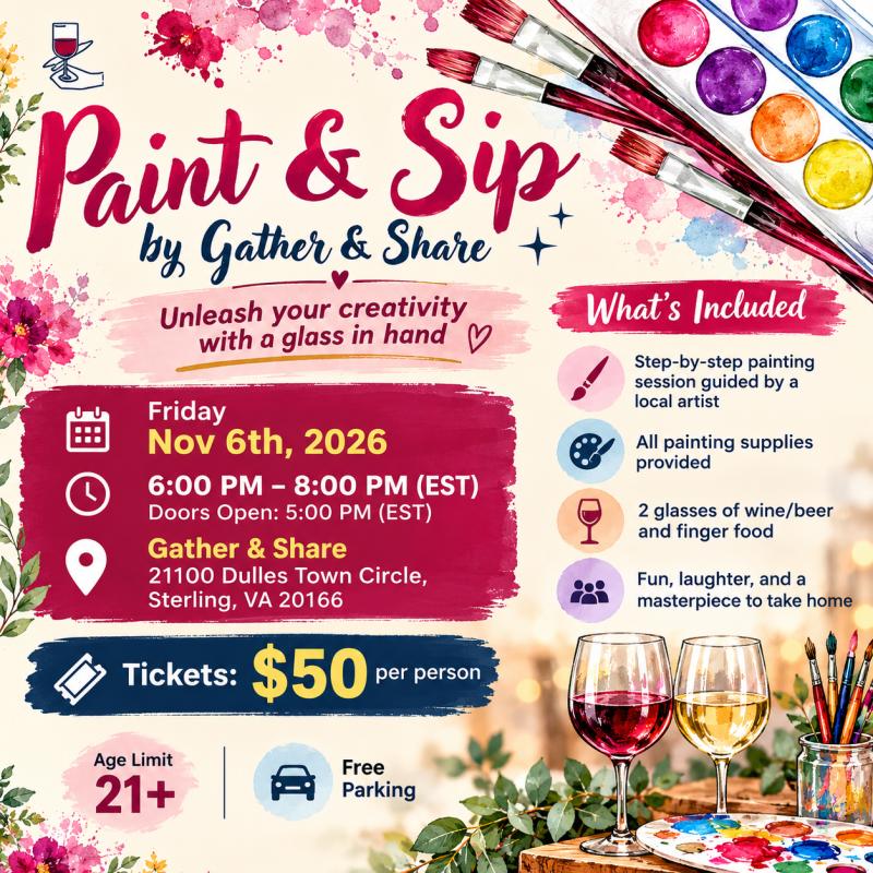 Paint & Sip by Gather & Share in Sterling VA 2026
