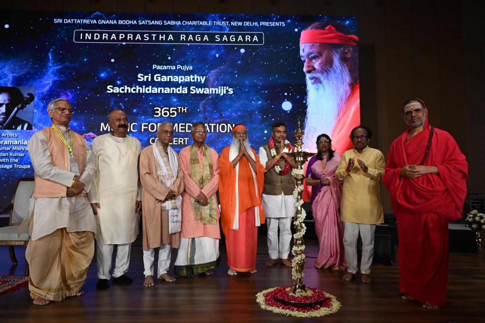 Sri Swamiji marks 365th meditation concert in New Delhi with global acclaim
