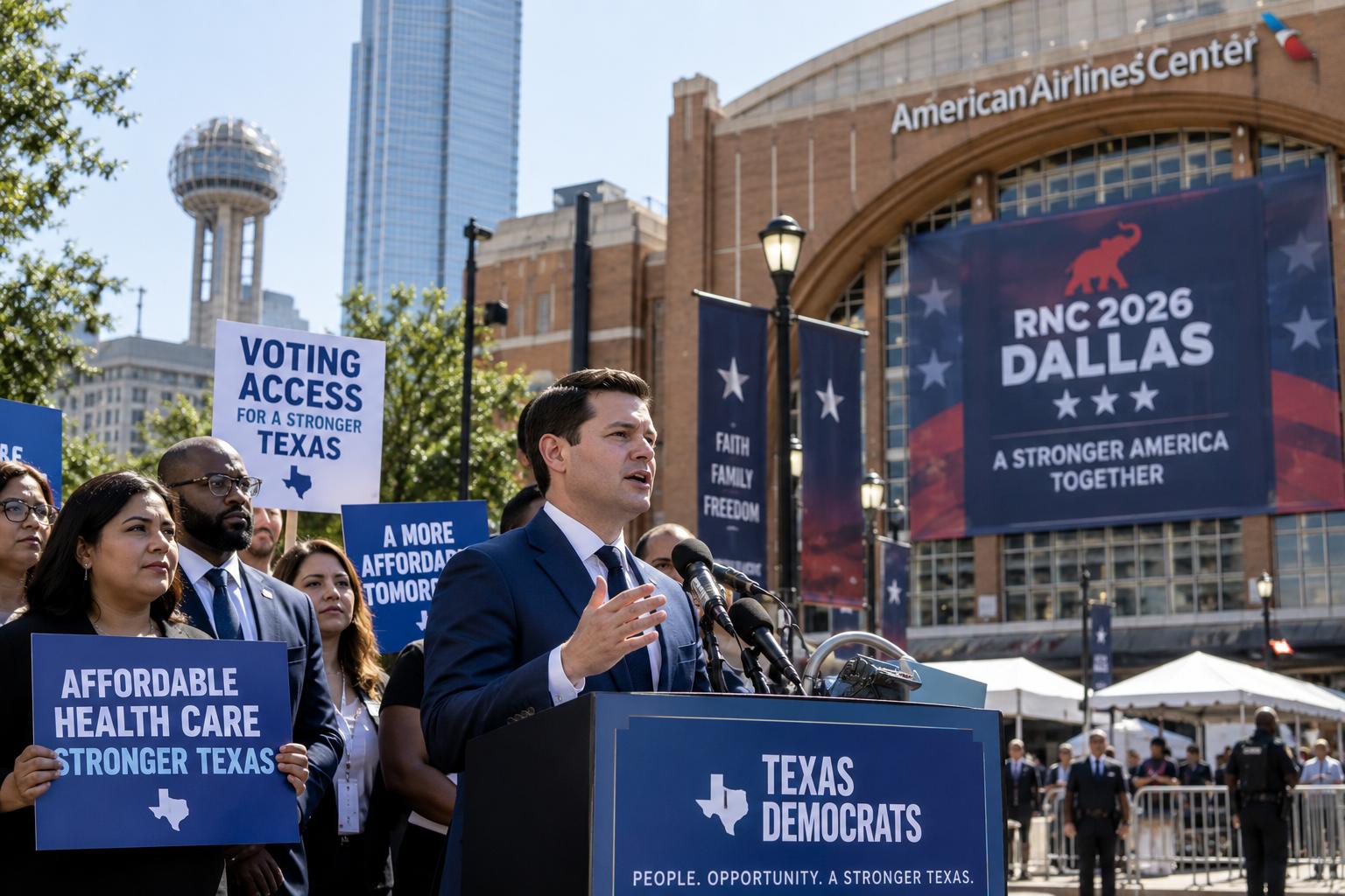 Texas Democrats push economy, voting access as RNC meets in Dallas