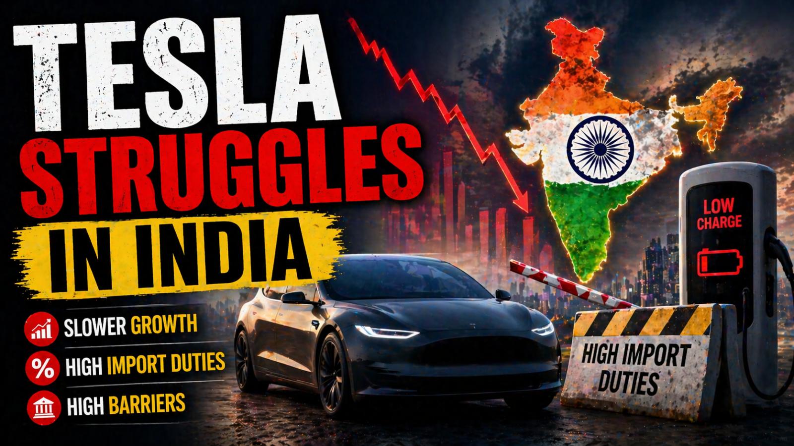 What challenges is Tesla facing in India? Market hurdles limit EV expansion