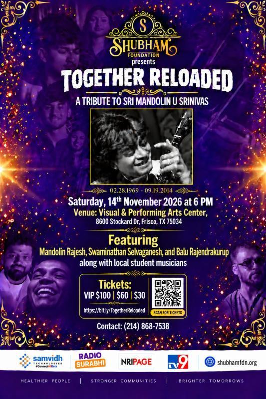 Together Reloaded: Tribute to Mandolin U Srinivas – Frisco