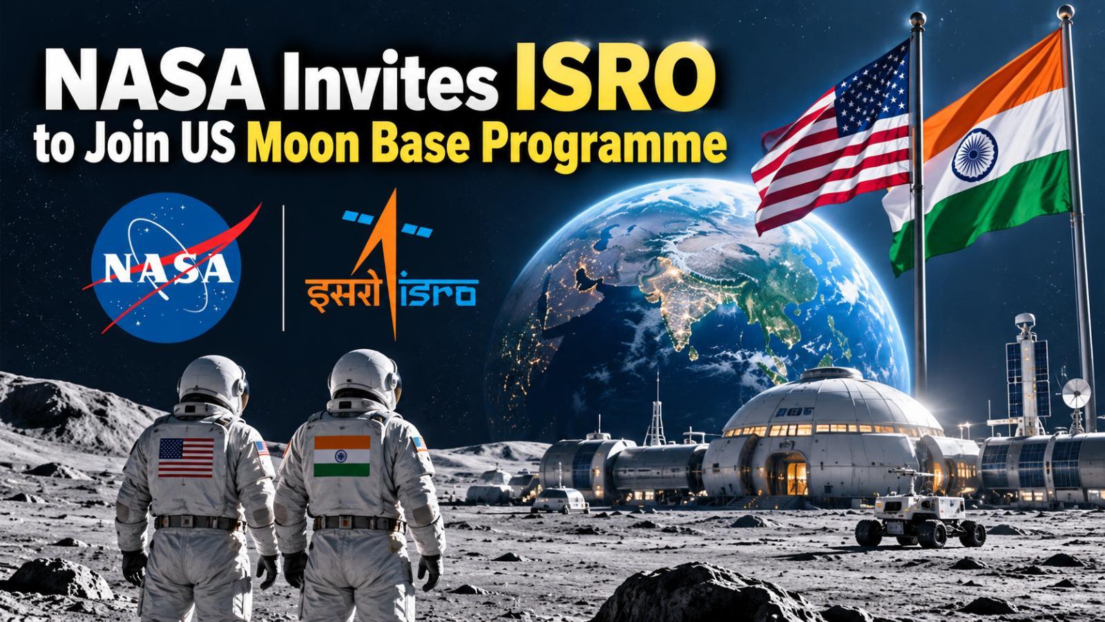 NASA Invites ISRO to Join US Moon Base Programme