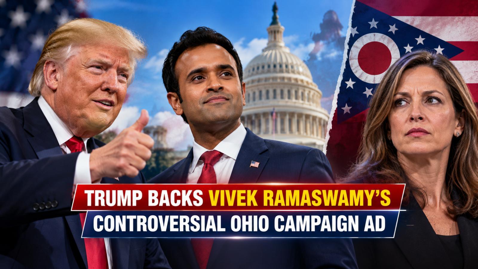 Trump Backs Vivek Ramaswamy's Controversial Ohio Campaign Ad