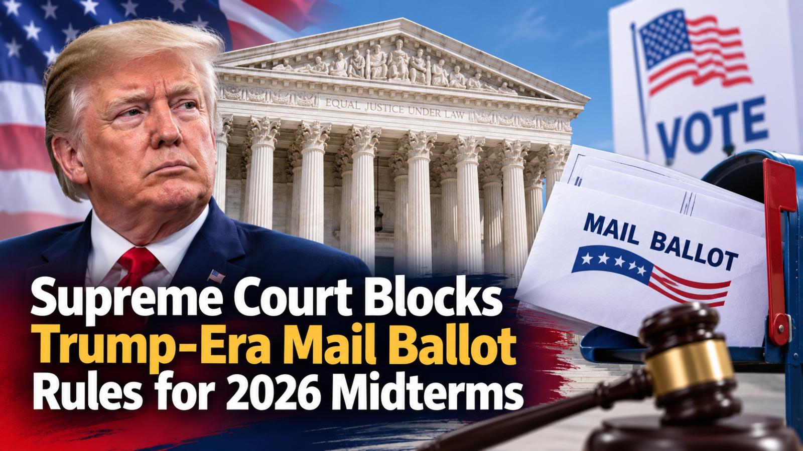 Supreme Court Blocks Trump Mail Ballot Rules for 2026 Midterms