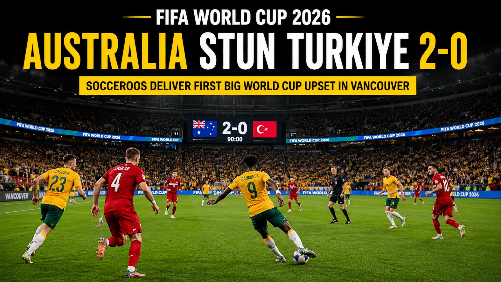 FIFA World Cup 2026: Australia Shock Turkiye 2-0 in First Major Upset