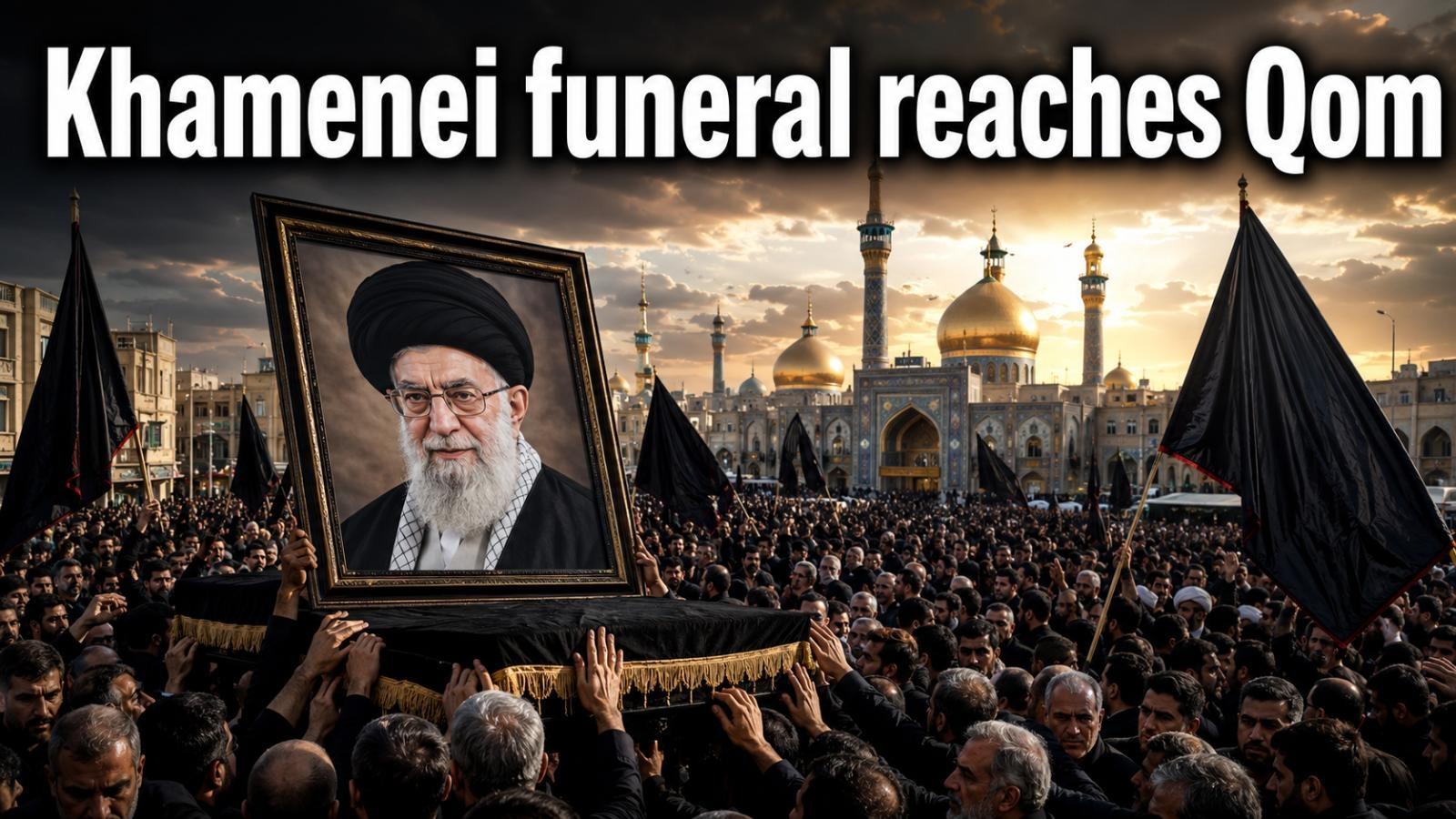 Khamenei funeral reaches Qom before Mashhad burial