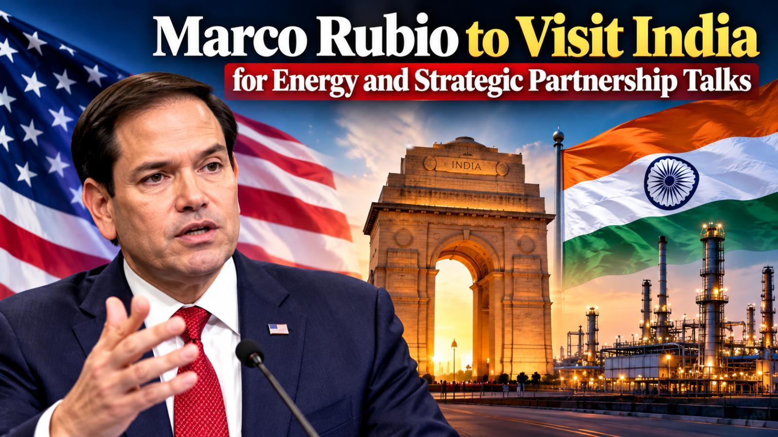 Marco Rubio to Visit India for Energy and Strategic Partnership Talks
