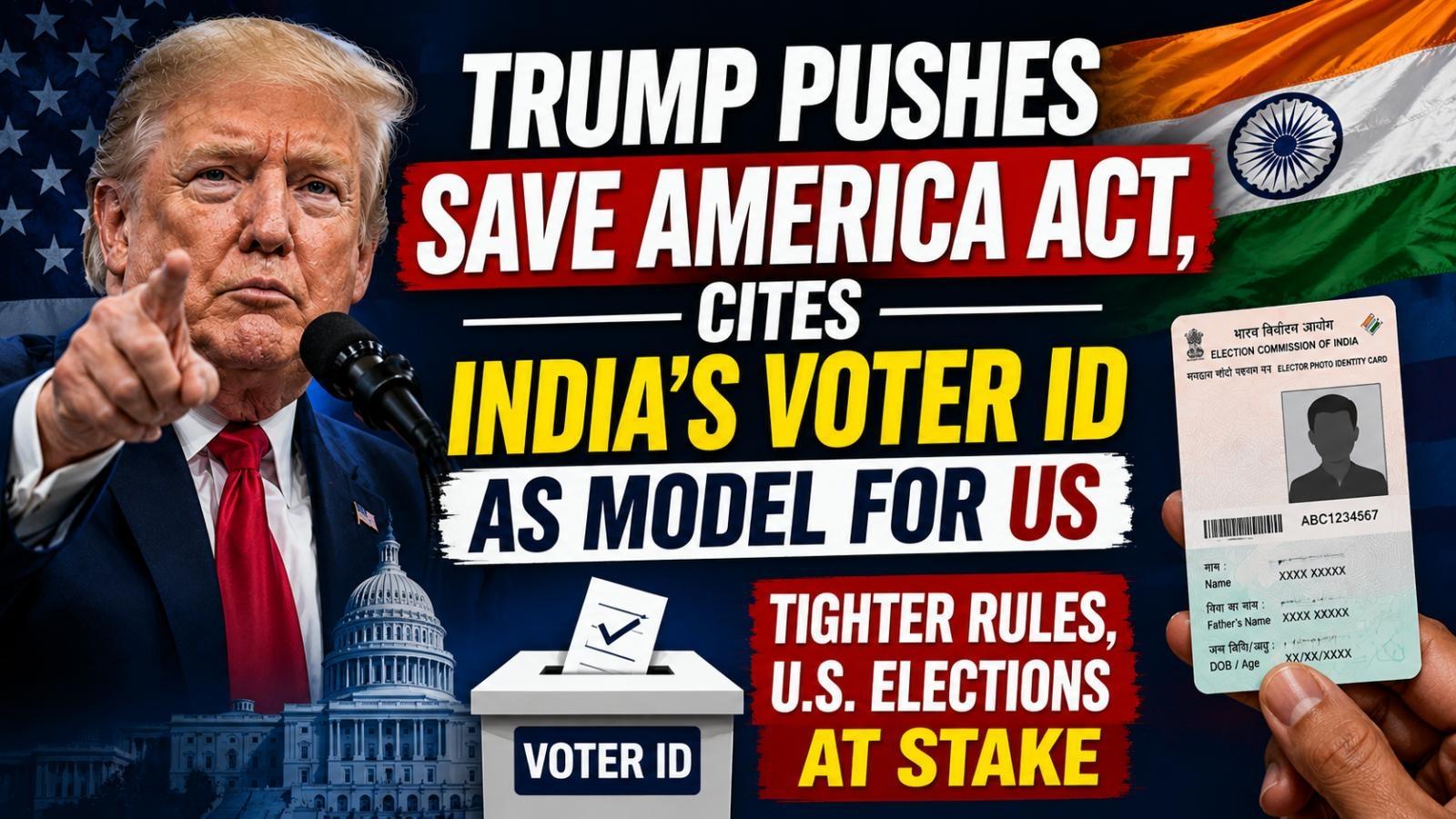 Trump Pushes SAVE America Act, Cites India’s Voter ID System