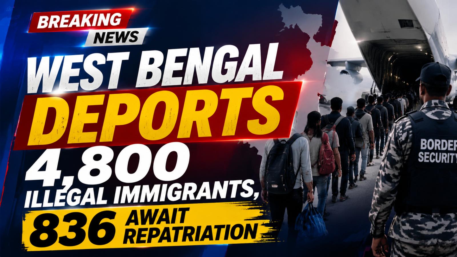 West Bengal Deports 4,800 Illegal Immigrants, 836 Await Repatriation
