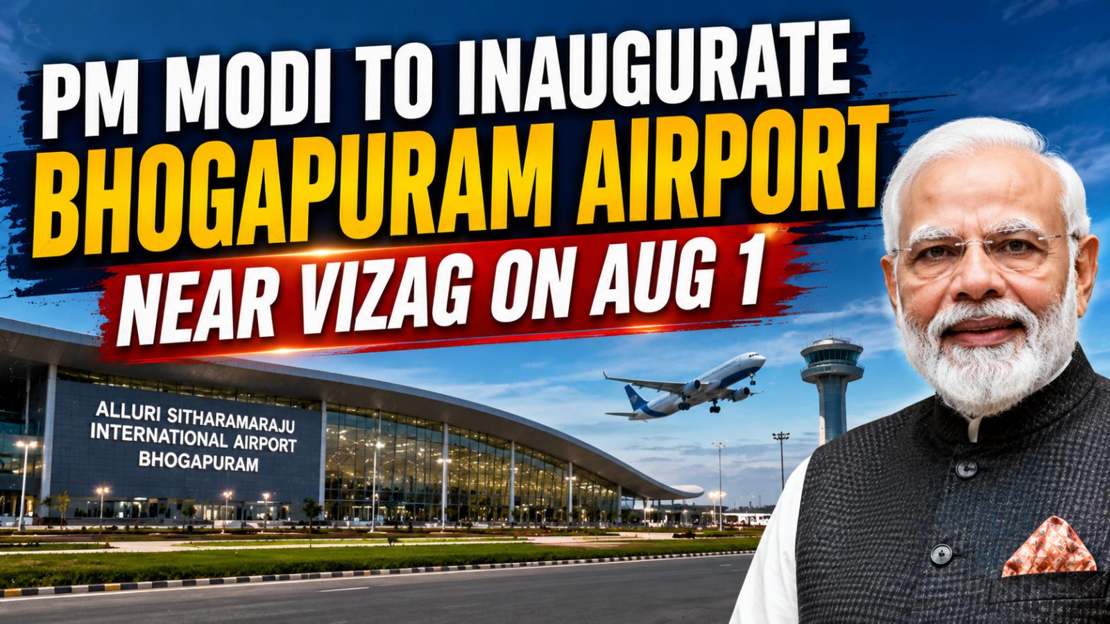 PM Modi to Open Bhogapuram Airport Near Vizag on Aug 1