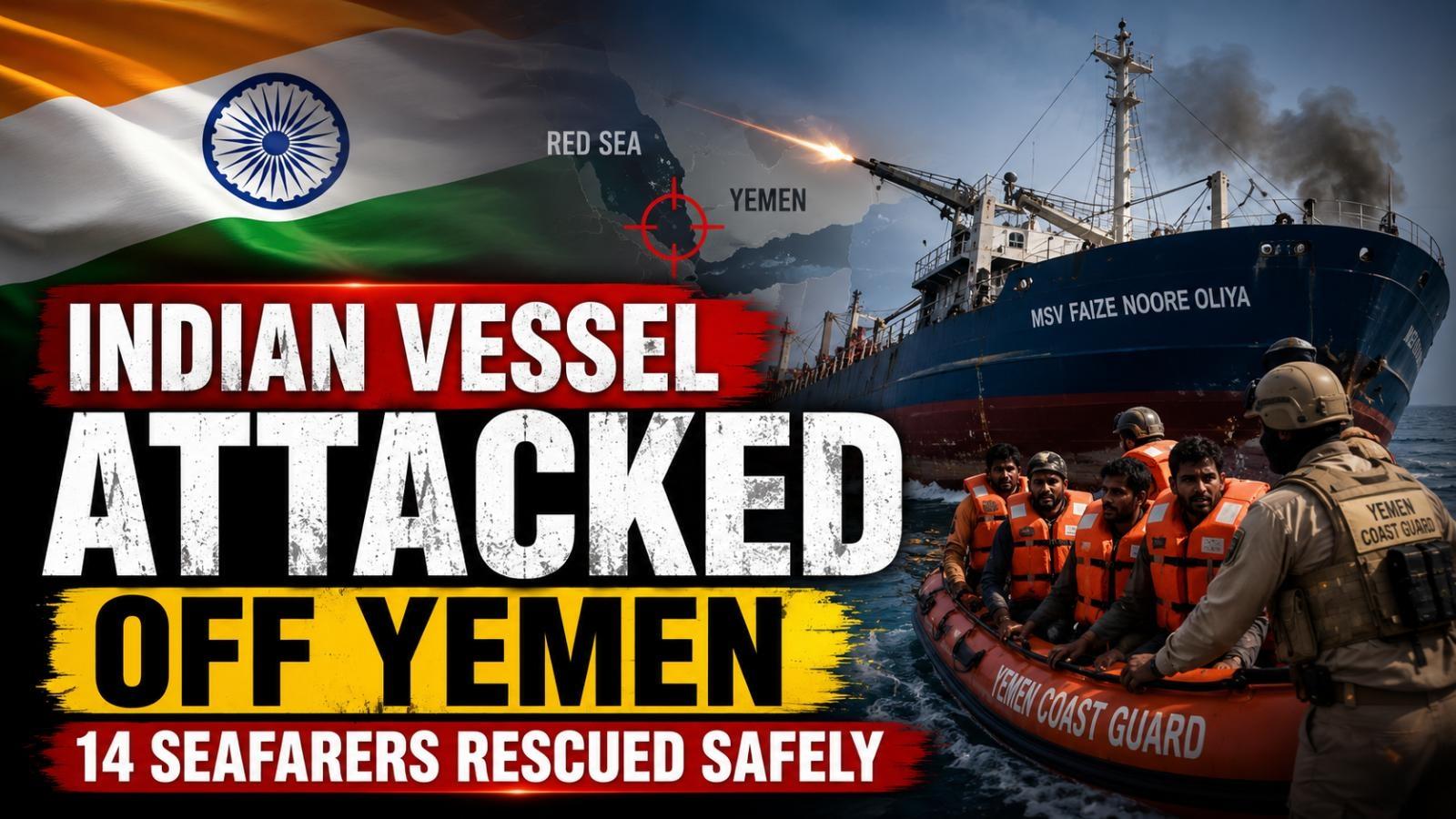Indian Vessel Attack off Yemen: 14 Seafarers Rescued