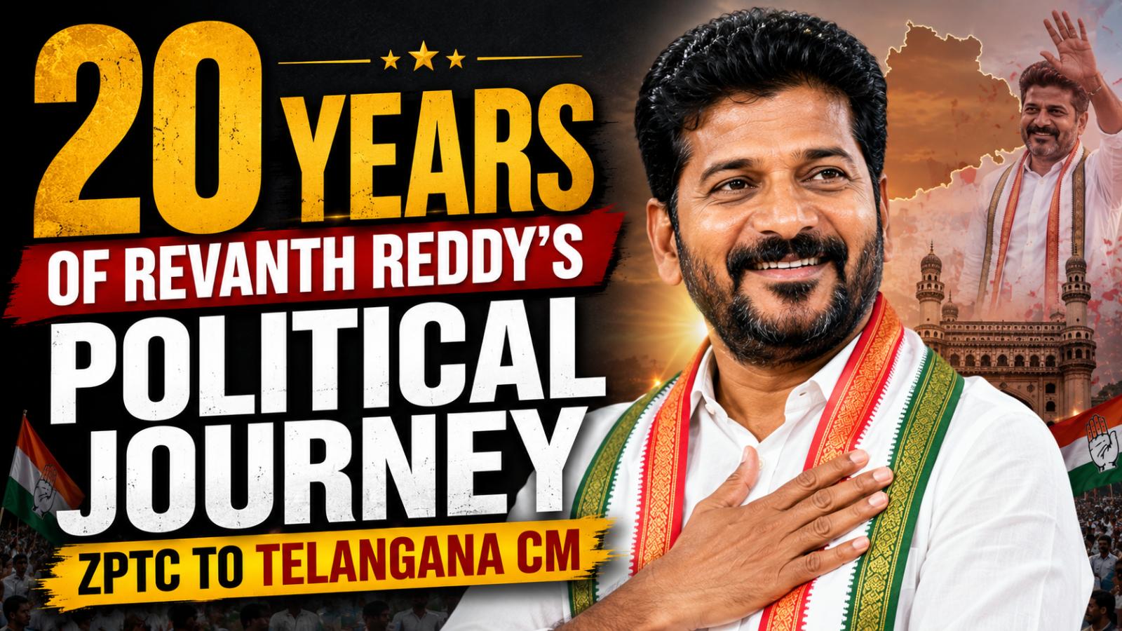 Revanth Reddy marks 20 years in politics, from ZPTC to Telangana CM