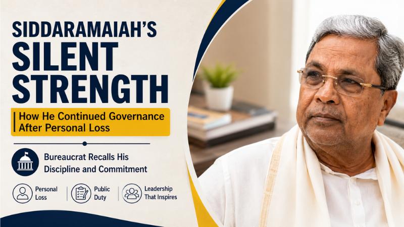 Siddaramaiah’s Strength After Son’s Death Bureaucrat Recalls Governance Discipline