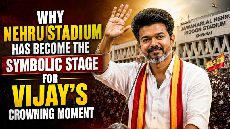 Why Nehru Stadium Has Become the Symbolic Stage for Vijay’s Crowning Moment