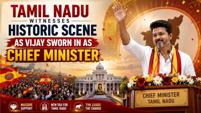 Tamil Nadu Witnesses Historic Scene as Vijay Sworn In as Chief Minister