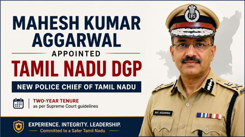 Mahesh Kumar Aggarwal Appointed Tamil Nadu DGP New Police Chief Gets Two-Year Tenure