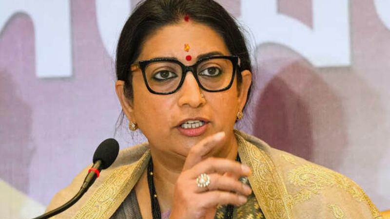 Women’s Quota Bill Row Smriti Irani Accuses Indian National Congress of Denying Women Their Right