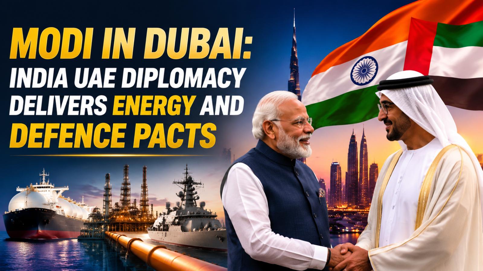 Modi in Dubai: India UAE defence and energy partnerships deal