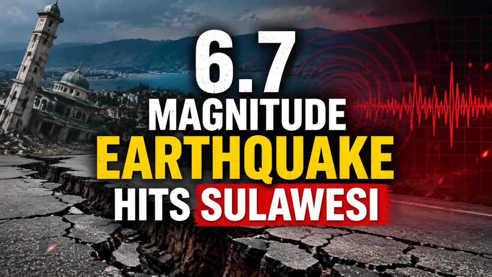 6.7 magnitude quake shakes Sulawesi, Indonesia today