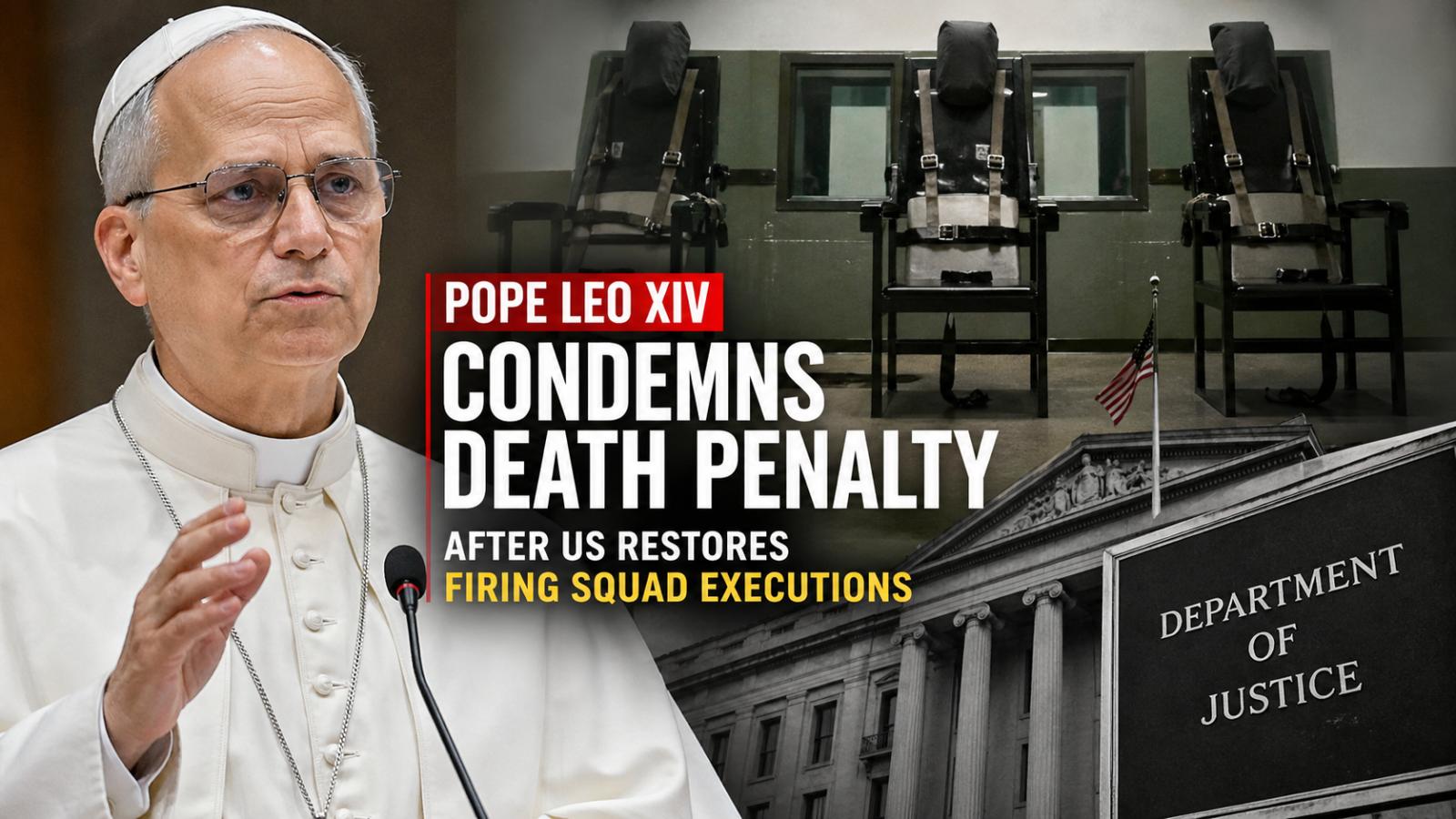 Pope Leo XIV condemns death penalty as US restores firing squad executions