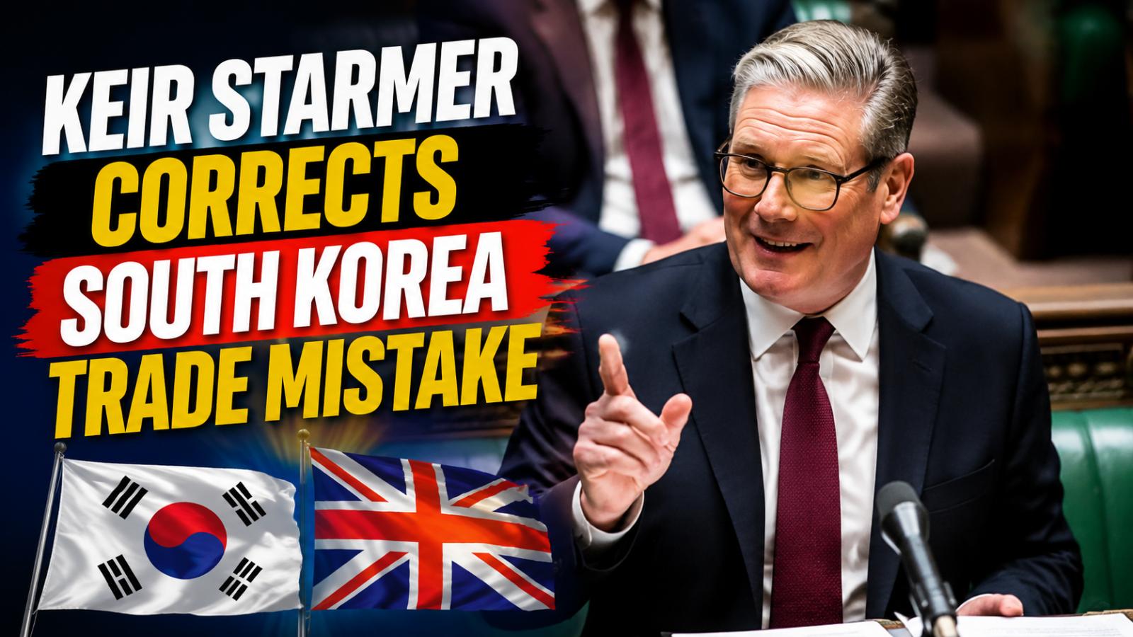 Keir Starmer corrects South Korea trade mistake in parliament
