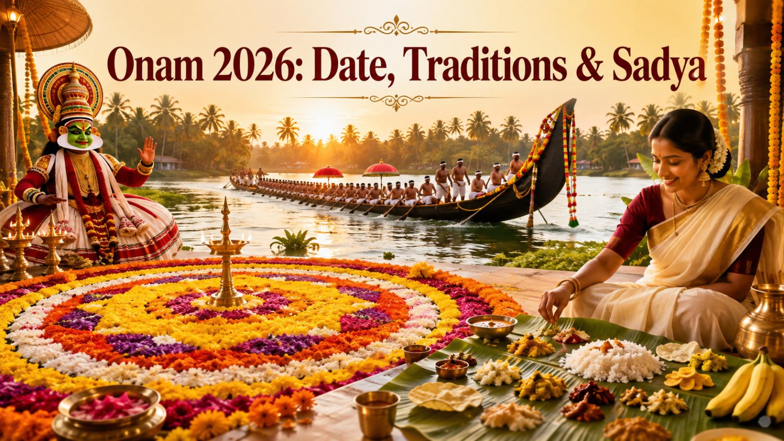Onam 2026 Date Guide Date, Customs, Sadya and Significance