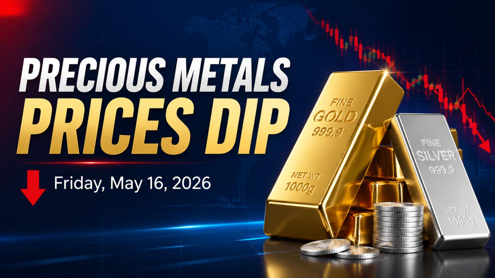 Gold Softens, Silver Slides – Friday, May 15, 2026