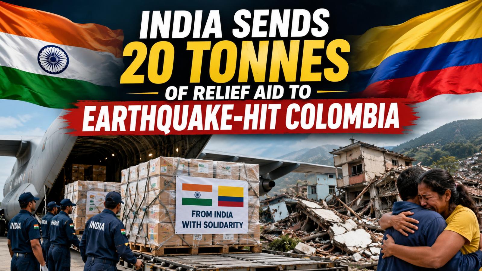 India Colombia Aid 20 Tonnes of Relief Sent After Earthquake