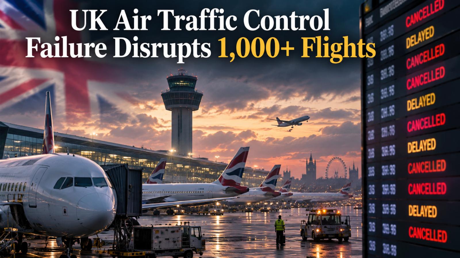 UK Air Traffic Control Failure Cancels Over 1,000 Flights