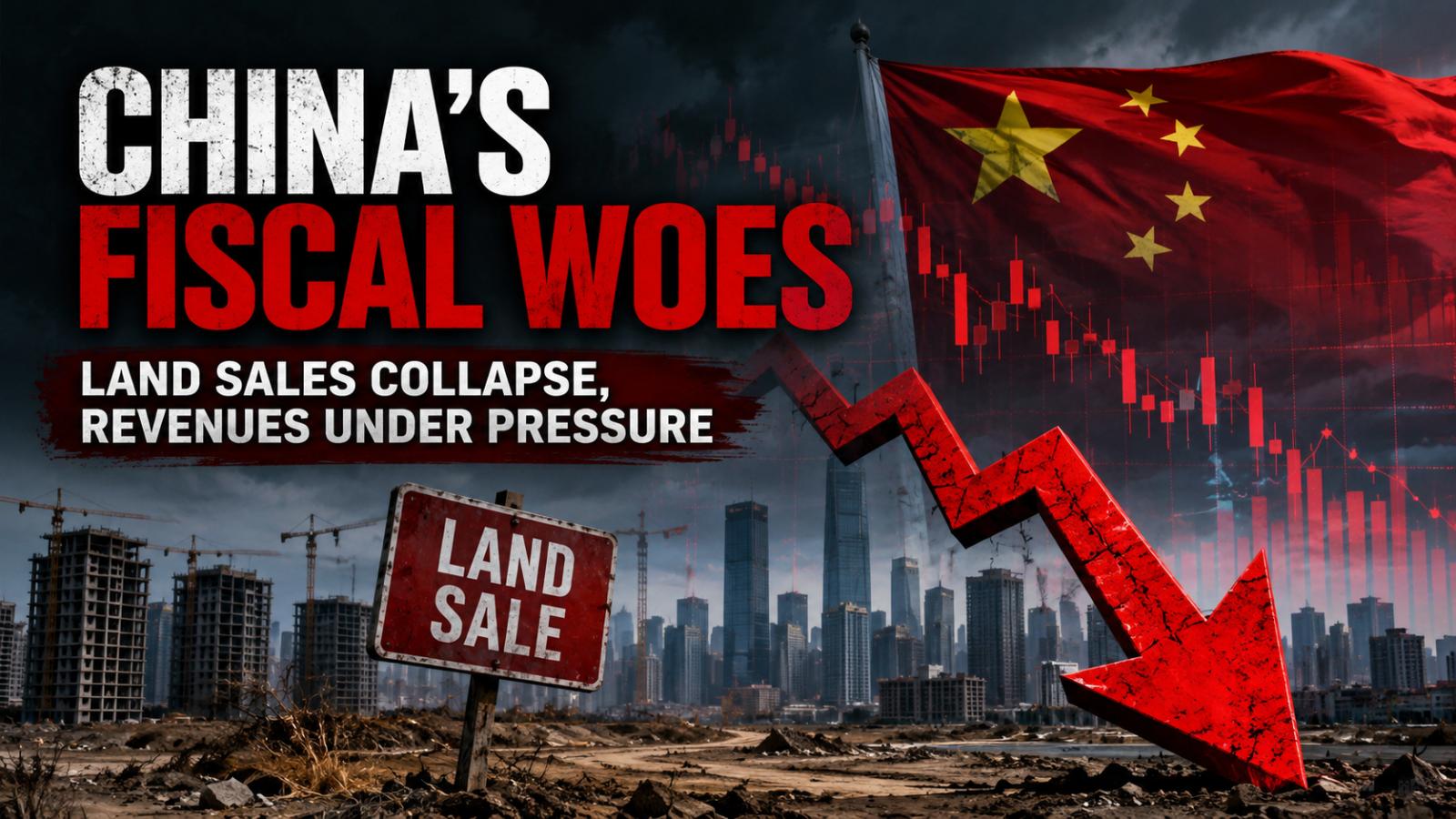 China Fiscal Woes Deepen as Land Sales Collapse