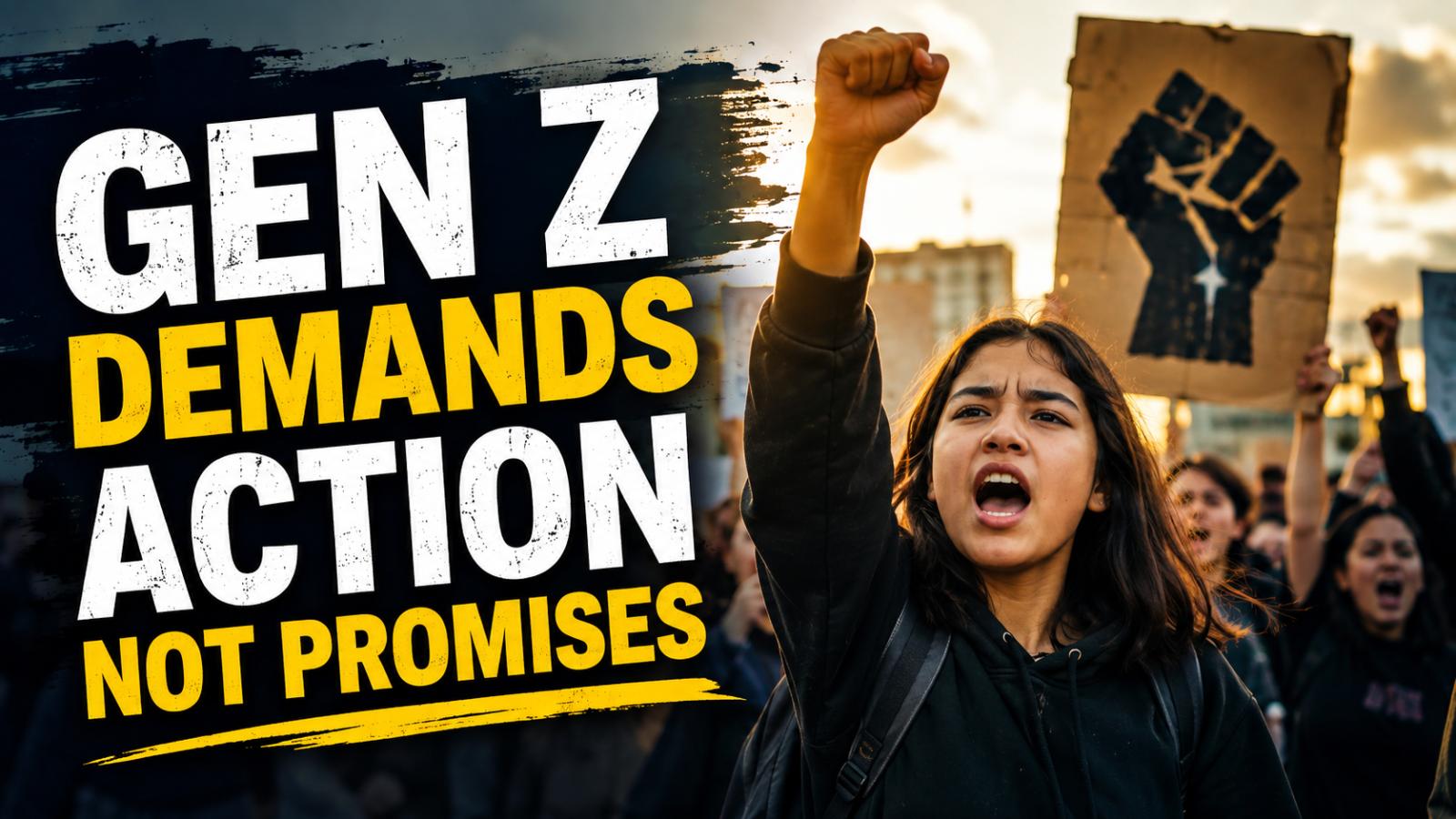 Gen Z Youth Protest Demands Action, Not Empty Promises
