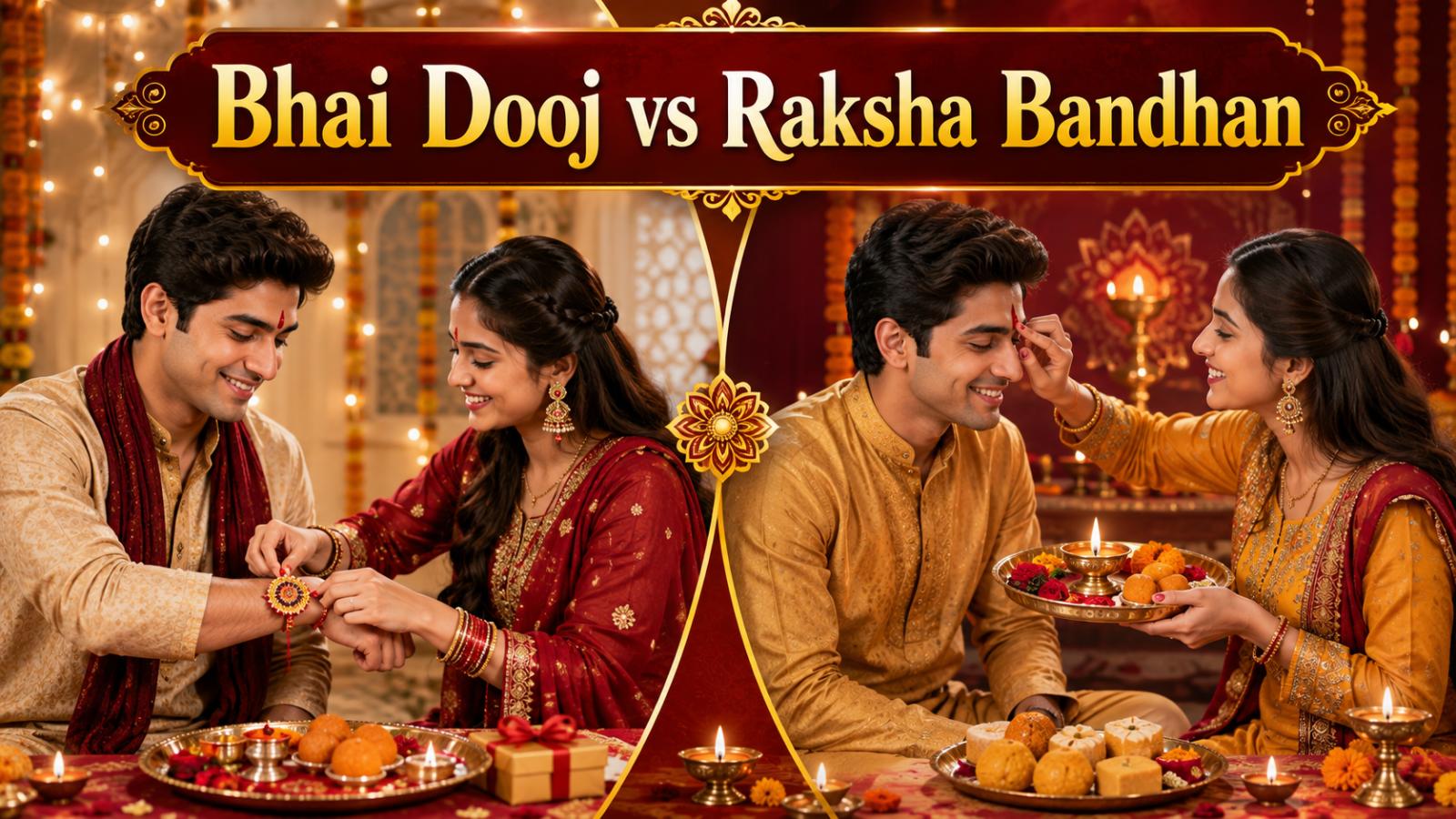 Bhai Dooj vs Raksha Bandhan Differences, Dates and Traditions