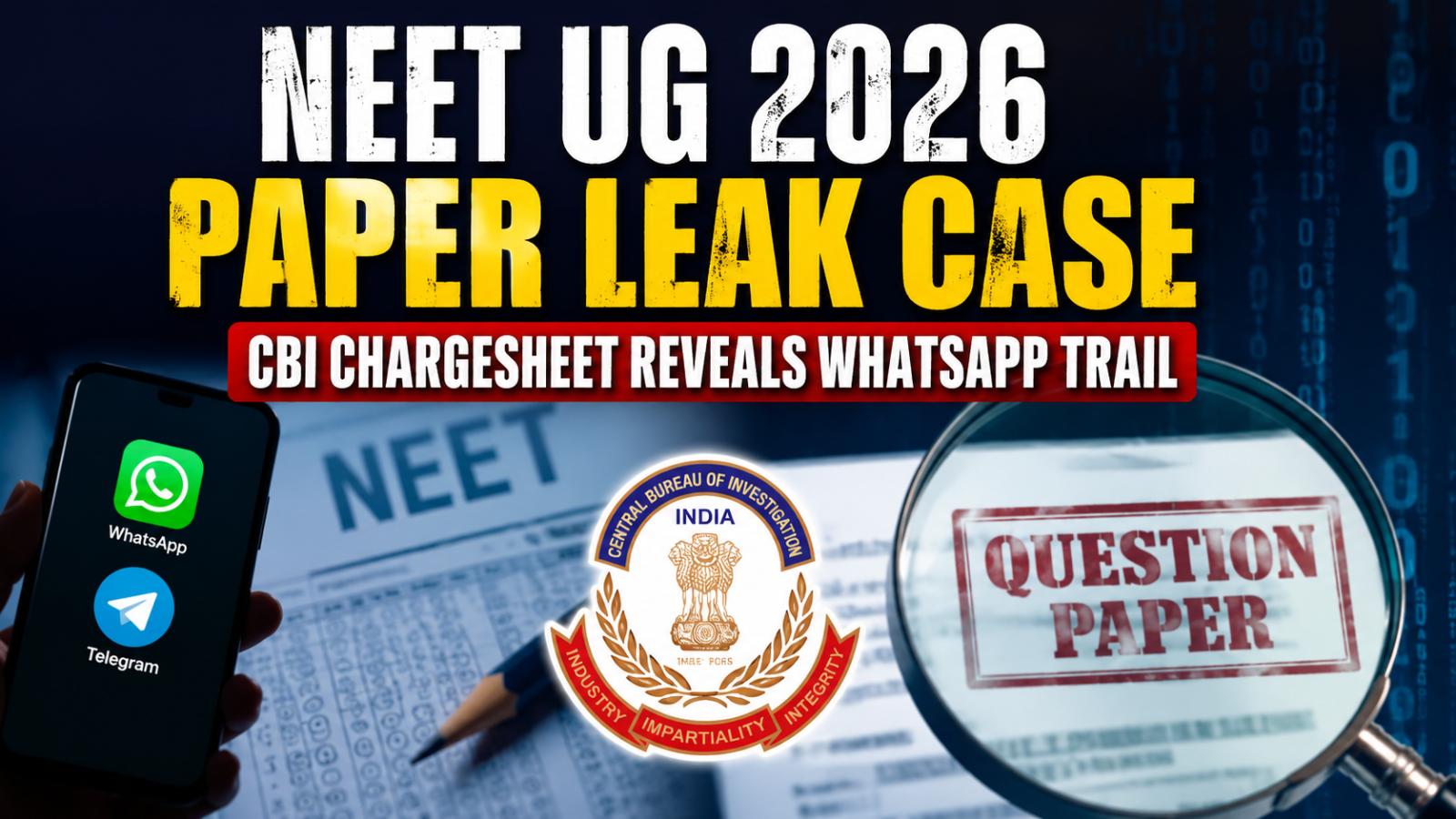 NEET UG 2026 Paper Leak: CBI Chargesheet Reveals WhatsApp Trail