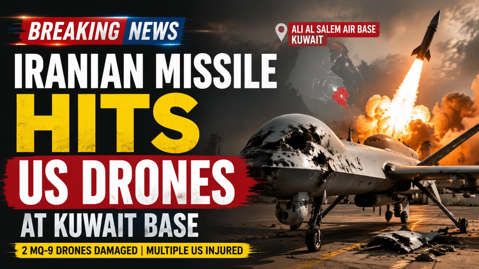 Iran Missile Strike Damages US Drones at Kuwait Base – Rising Gulf Tensions
