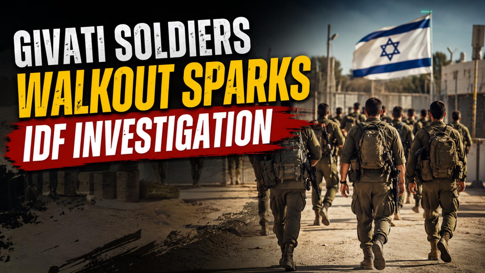Givati Soldiers Walkout Triggers IDF Investigation
