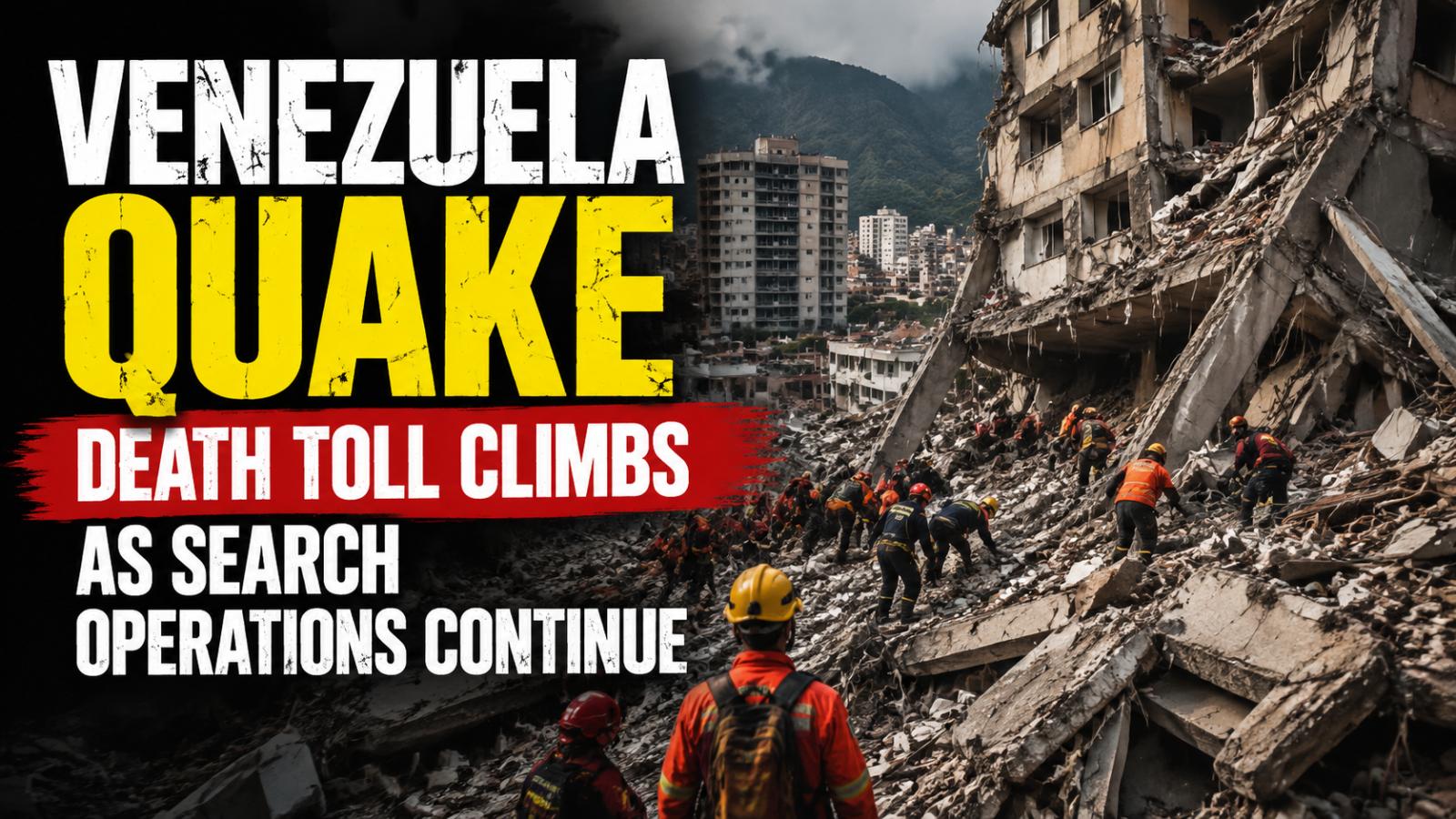 Venezuela quake death toll climbs as search operations continue