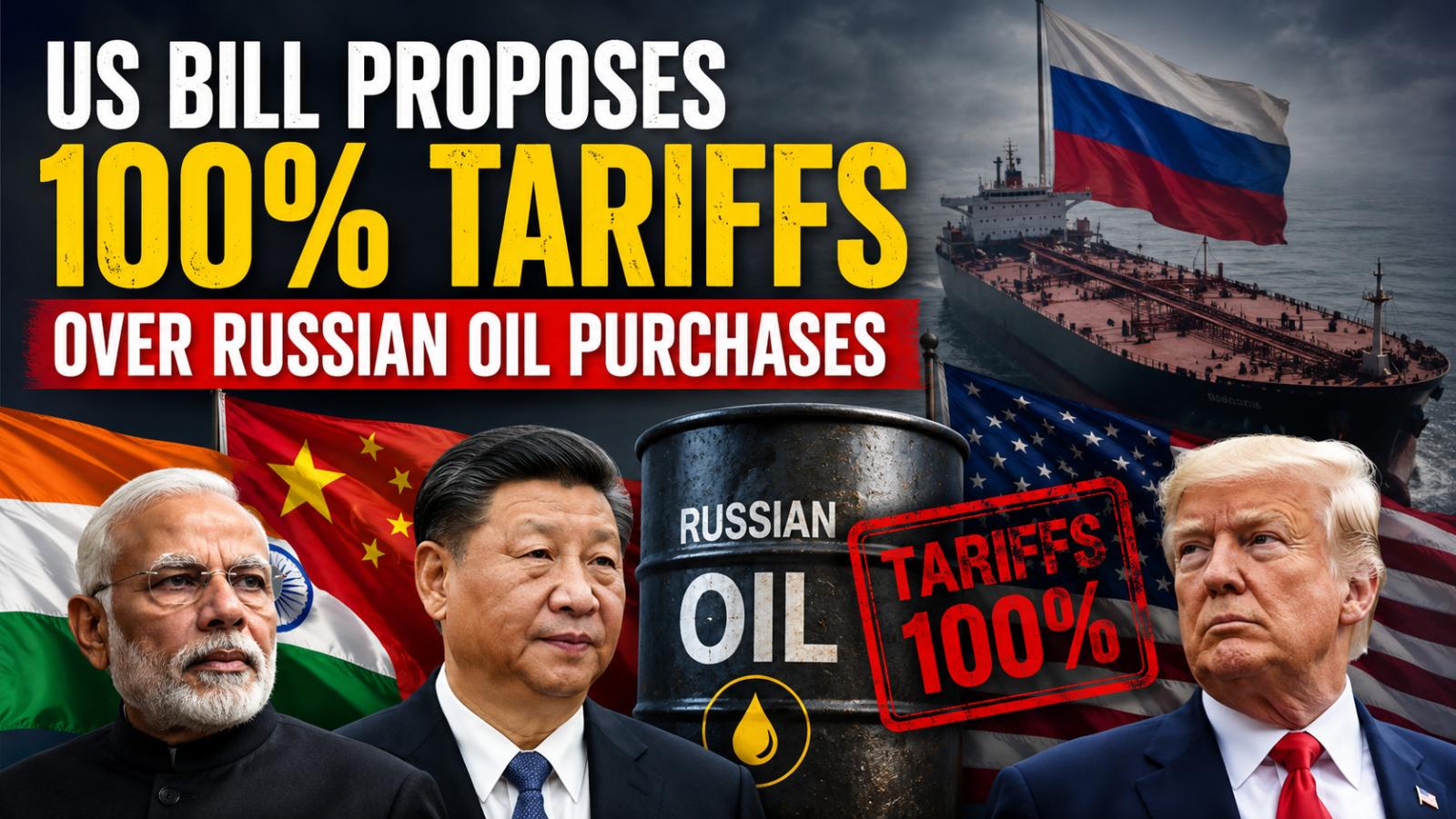 US Bill Proposes 100% Tariffs Over Russian Oil Purchases