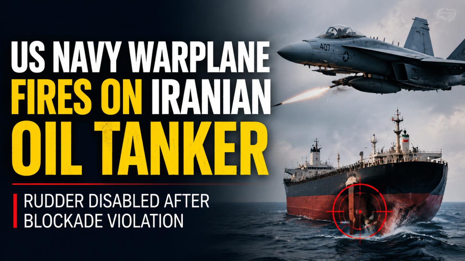 US Navy targets oil tanker violating blockade on Iranian ports