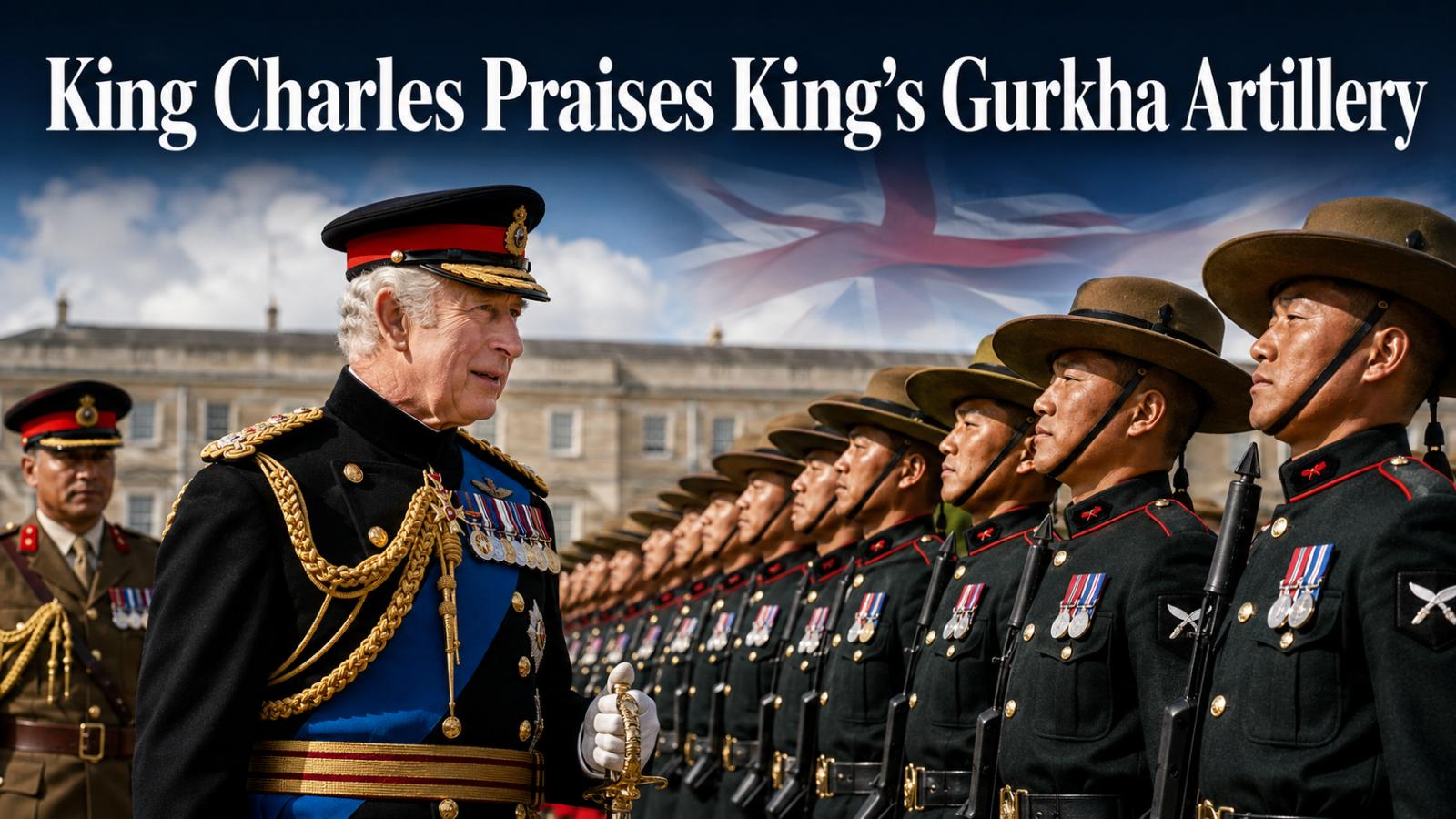 King Charles Praises New King’s Gurkha Artillery Unit at Larkhill Barracks