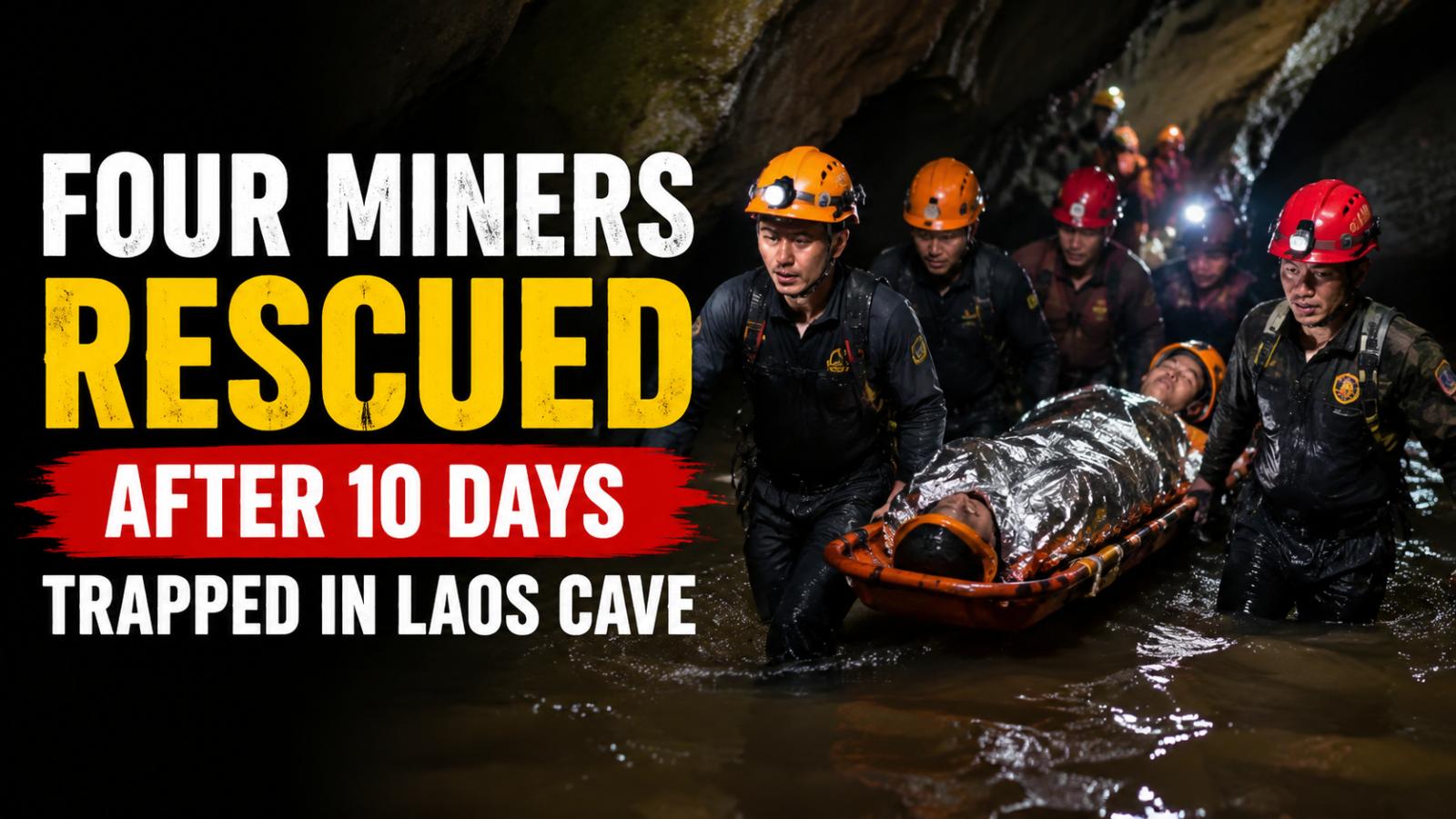Four Miners Rescued in Laos Cave, Two Still Missing Amid Floods