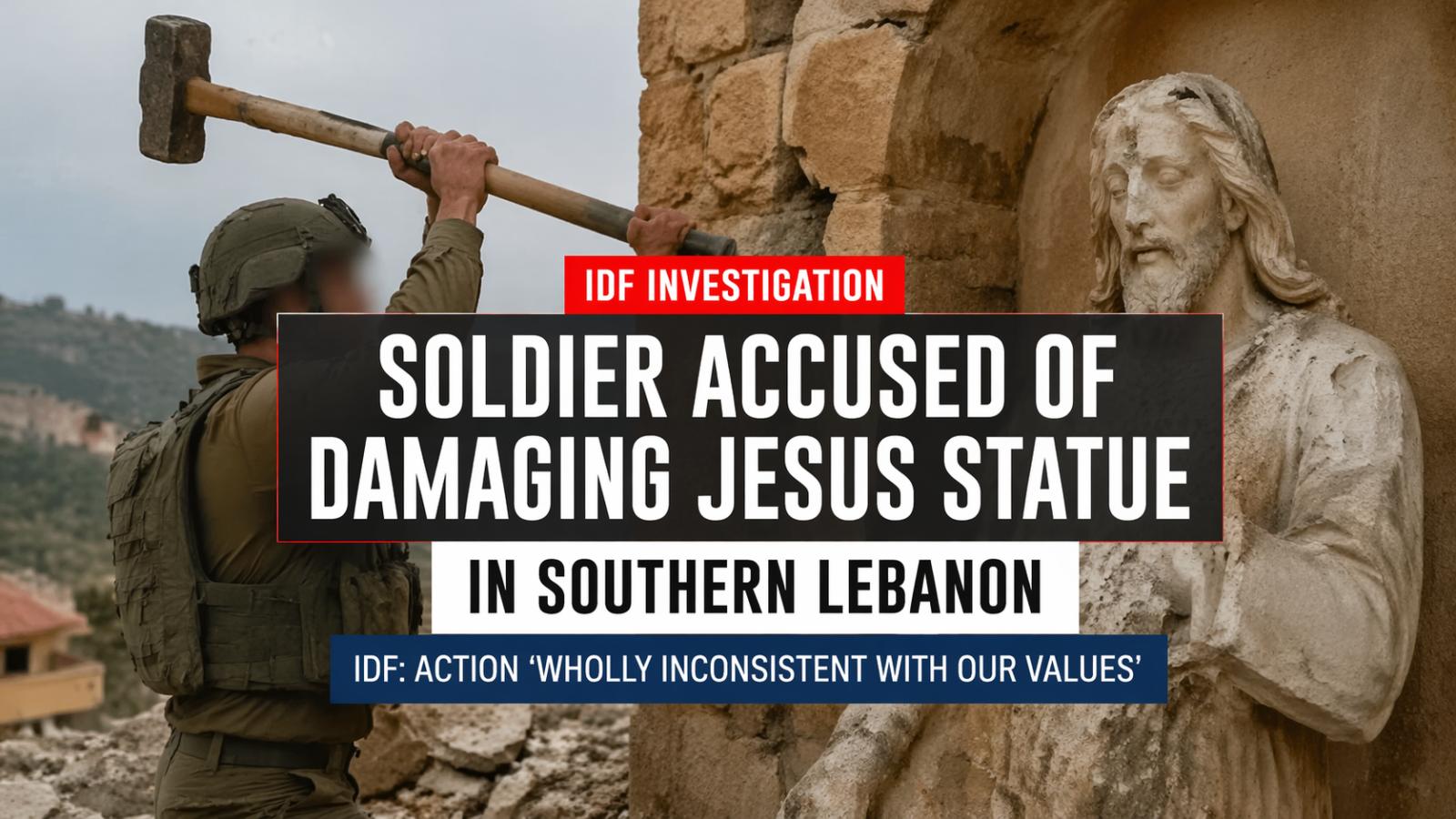 Israel military investigates soldier over vandalism of religious symbol in Lebanon