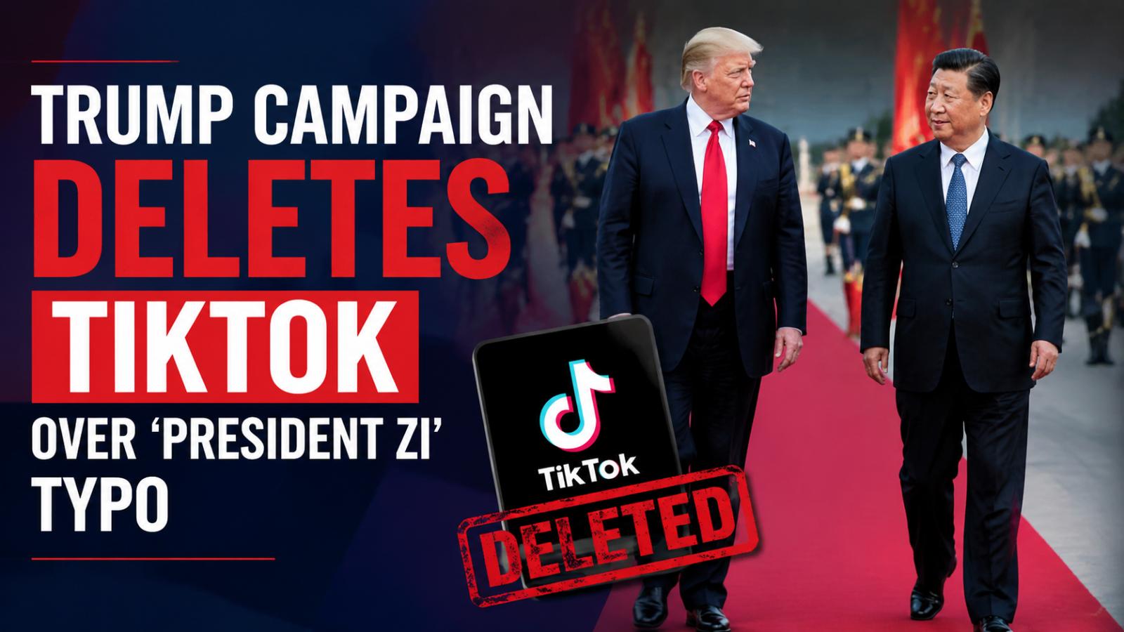 Trump Campaign Deletes TikTok After ‘President Zi’ Typo
